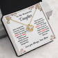 Daughter - In My Heart - Love Knot necklace - From Mom 18K Yellow Gold Finish Standard Box Jewelry