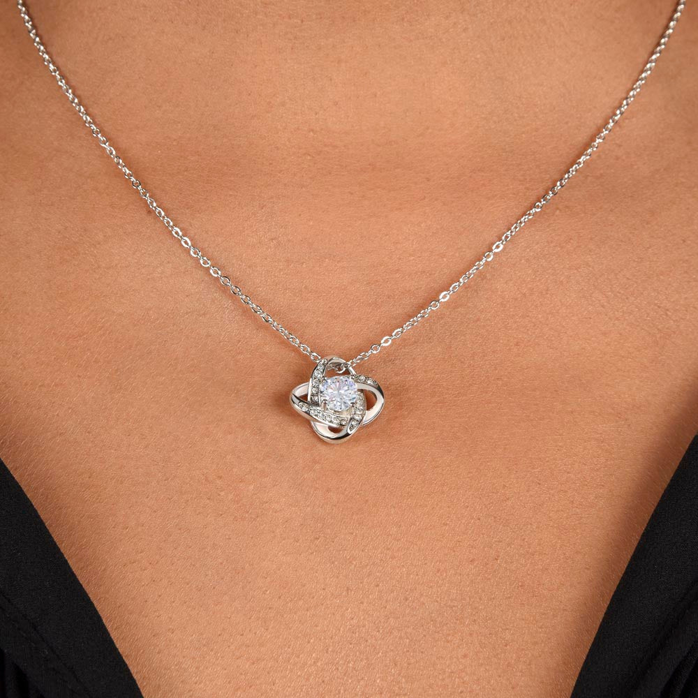 Daughter - In My Heart - Love Knot necklace - From Mom Jewelry