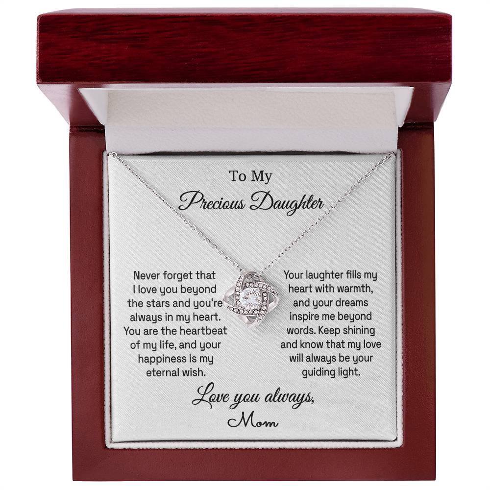 Daughter - Beyond The Stars - Love Knot Necklace - From Mom Jewelry