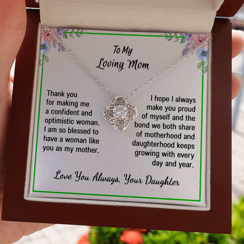Mother - Thank You - Love Knot necklace - From daughter - Mother's Day Gift Jewelry