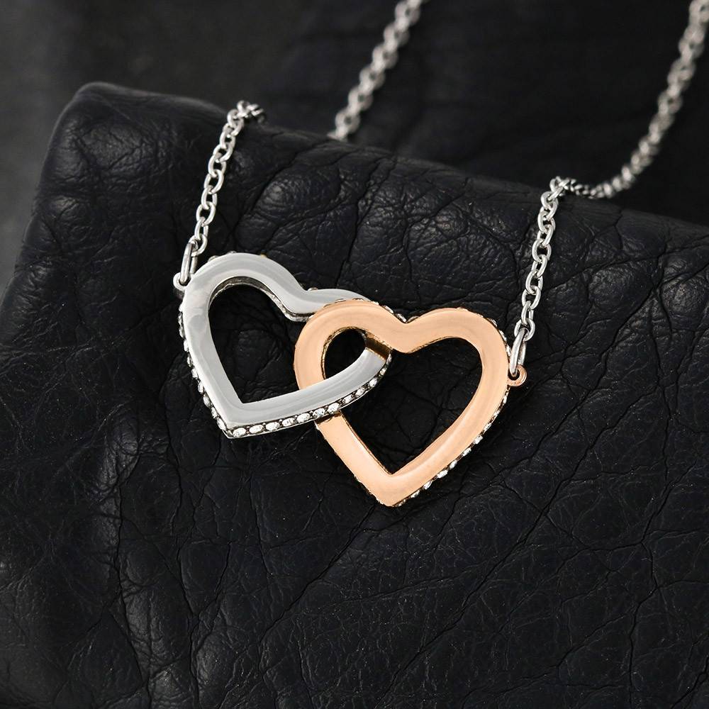 Daughter - Greatest and Happiest Gift - Interlocking Hearts Necklace - From dad Jewelry