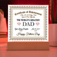 Dad - The World's Greatest Dad - Square Acrylic Plaque - From daughter - Father's Day Gift Jewelry