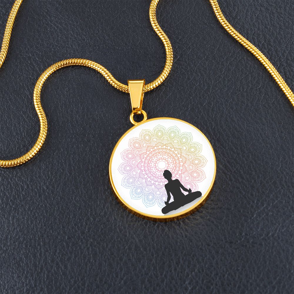Yoga Circle Pendant Necklace Jewelry