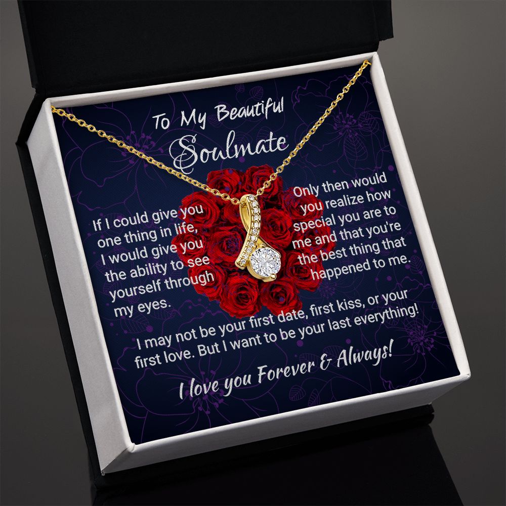 Soulmate - If I Could Give You - Alluring Beauty Necklace 18K Yellow Gold Finish Standard Box Jewelry