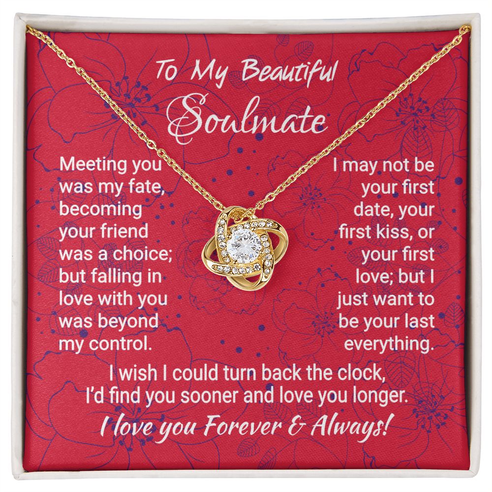 Soulmate - Meeting You Was My Fate - Love Knot Necklace Jewelry