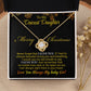 Daughter - Never Forget That - Love Knot Necklace - Christmas Gift 18K Yellow Gold Finish Standard Box Jewelry