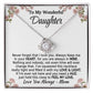 Daughter - Feel My Love - Love Knot Necklace - From Mom Jewelry