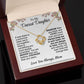 Daughter - Always In My Heart - Love Knot Necklace - From Mom 18K Yellow Gold Finish Luxury Box Jewelry
