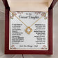 Daughter - Always In My Heart - Love Knot Necklace - From Dad 18K Yellow Gold Finish Luxury Box Jewelry