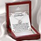 Granddaughter - Feel My Love -Love Knot Necklace - From Grandmother 14K White Gold Finish Luxury Box Jewelry
