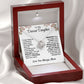 Daughter - Always In My Heart - Love Knot Necklace - From Mom 14K White Gold Finish Luxury Box Jewelry