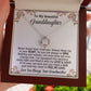 Granddaughter - Feel My Love -Love Knot Necklace - From Grandmother Jewelry
