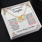 Daughter - My Love & Light - Interlocking Hearts Necklace - From Mom 18K Yellow Gold Finish Standard Box Jewelry