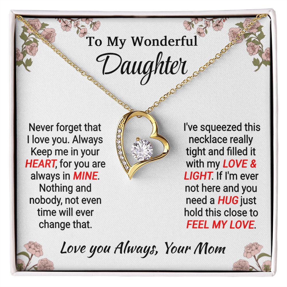 Daughter - My Love & Light - Forever Love Necklace - From Mom Jewelry